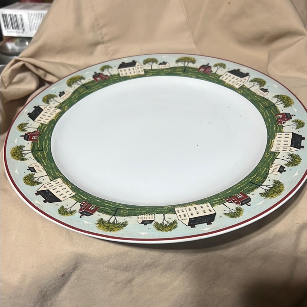 Scenic Village Dinner Plate - Multicolor
